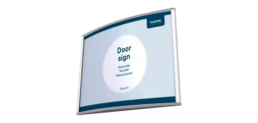 Plaque de porte, 210 x 100 mm, argent