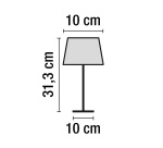 Lampe de table Nora - Usage intérieur et extérieur