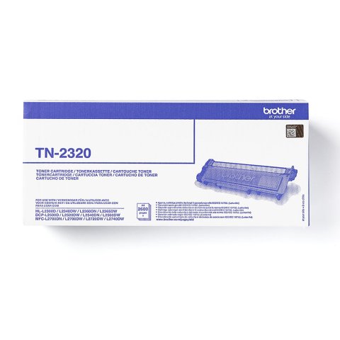 Brother TN-2320 tóner original negro de alta capacidad (2600 páginas)