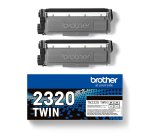Pack de 2 toner Brother TN2320TWIN pour imprimante laser