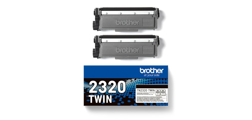 Pack de 2 toner Brother TN2320TWIN pour imprimante laser