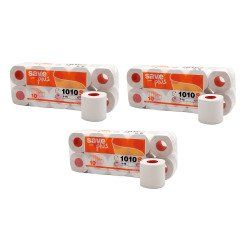 Carta igienica Celtex Save Plus - 2 veli 160 strappi - 3 confezioni da 10 rotoli