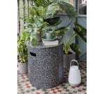 Repose-pieds de jardin Jenell en terrazzo Ø 35 cm