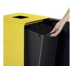 Borne de tri 40 L sans serrure cubatri jaune - Tri plastique
