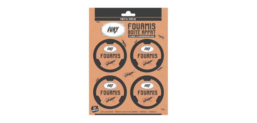 Appat à fourmis Fury - boîte de 4