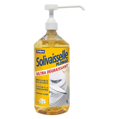 Liquide vaisselle mains Solivaisselle plonge ultra dégraissant – Flacon de 1 L