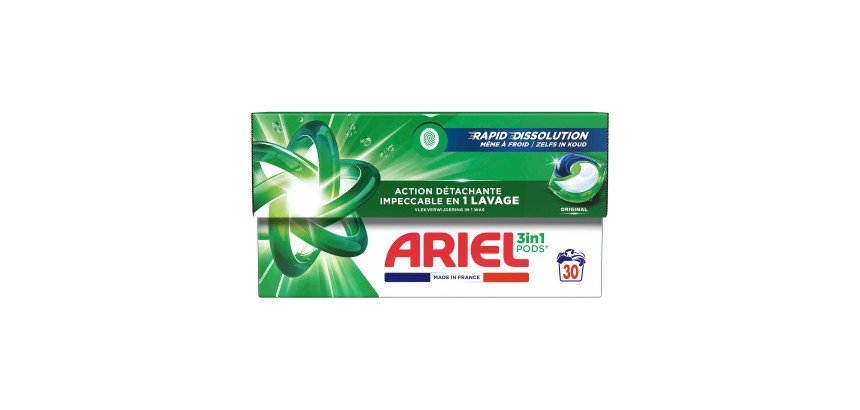 Lessive Pods Ariel 3 en 1 Original - 30 lavages