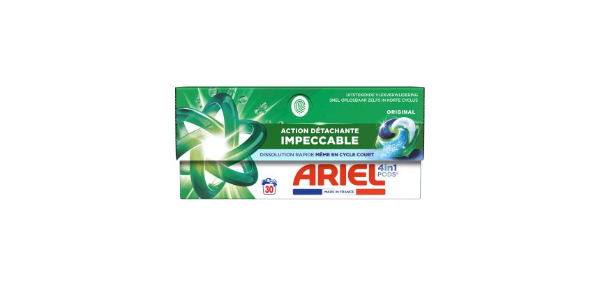 Lessive Pods Ariel 4 en 1 Original - 30 lavages