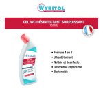 Gel WC désinfectant surpuissant 4 en 1 Wyritol - Flacon de 750 ml