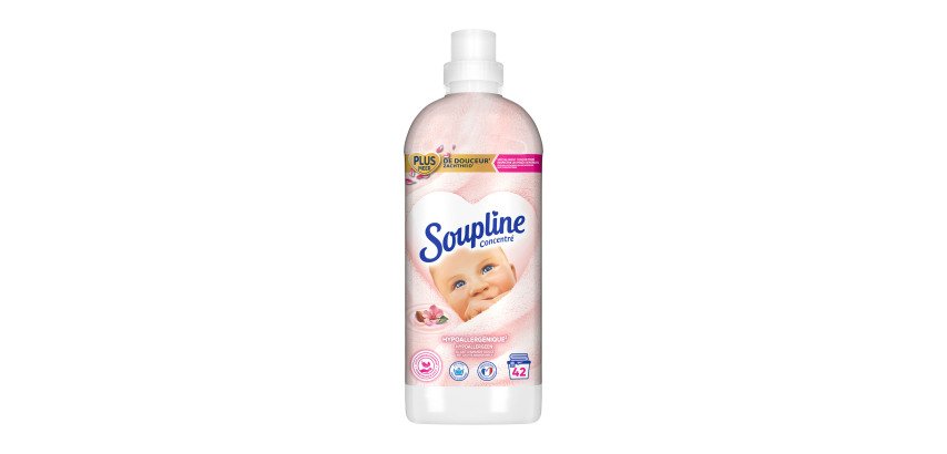 Weichspüler Soupline konzentriert Hypoallergen - 42 Waschgängen - Kanister 880 ml