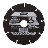 Disque carbure Norton multi-matériaux Ø 125 x 22,23 mm - Nombre de segment 9