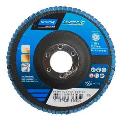 Disque à lamelles Norton Technic Ø 115 x 22,23 mm - Grain 80 - Lot de 5