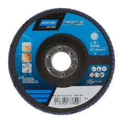Disque à lamelles Norton Technic Ø 125 x 22,23 mm - Grain 60 - Lot de 5