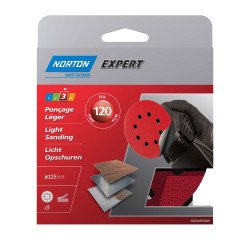 Disque abrasif Norton auto-agrippant multi-usage Ø 125 mm, grain 120 - Lot de 5