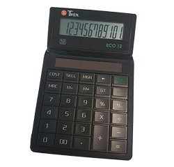 Calculatrice de bureau ECO 12, écran LCD à 12 chiffres,