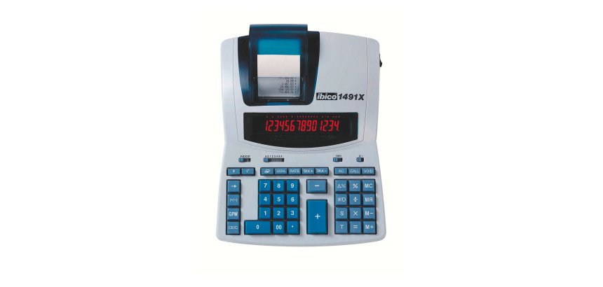 Calcolatrice scrivente termica Ibico 1491X a 14 cifre