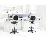 Bureau assis-debout Nivo à mémoire de position pied blanc L 160 cm