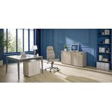 Sedia da ufficio in tessuto Altena beige - con braccioli, poggiatesta - Meccanismo sincrono - Base in alluminio