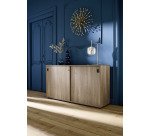 Bahut Opale  L 160 x  H 86 cm corps orme portes coulissantes orme