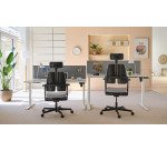 Bureau assis-debout Ergosup Premium réglage électrique en hauteur à mémoire de position et alerte