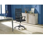 Fauteuil de bureau Bruneau Optyma tissu et maille - avec accoudoirs - Mécanisme Basculant centré - Pied noir