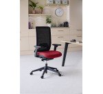Chaise de bureau Wi-Max dossier maille - accoudoirs 3D - Mécanisme Synchrone - Pied nylon noir