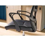 Fauteuil de bureau TOWN simili cuir - avec accoudoirs - Mécanisme Basculant centré - Pied noir