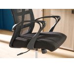 Fauteuil de bureau Bruneau Optyma tissu et maille - avec accoudoirs - Mécanisme Basculant centré - Pied noir