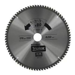 Lame de scie circulaire pour bois Tivoly Ø 216 mm x 30 mm, 80 dents