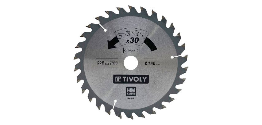 Circular saw blade for wood Tivoly Ø 160 mm x 20 mm, 30 teeth