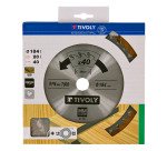 Lame de scie circulaire pour bois Tivoly Ø 184 mm x 20 mm, 40 dents