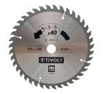 Lame de scie circulaire pour bois Tivoly Ø 184 mm x 20 mm, 40 dents