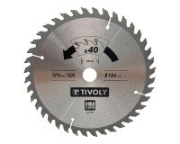 Lame de scie circulaire pour bois Tivoly Ø 184 mm x 20 mm, 40 dents