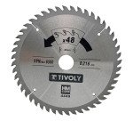 Lame de scie circulaire pour bois Tivoly Ø 216 mm x 30 mm, 48 dents