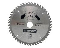 Lame de scie circulaire pour bois Tivoly Ø 216 mm x 30 mm, 48 dents