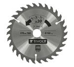 Lame de scie circulaire pour bois Tivoly Ø 150 mm x 20 mm, 30 dents