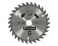 Lame de scie circulaire pour bois Tivoly Ø 150 mm x 20 mm, 30 dents
