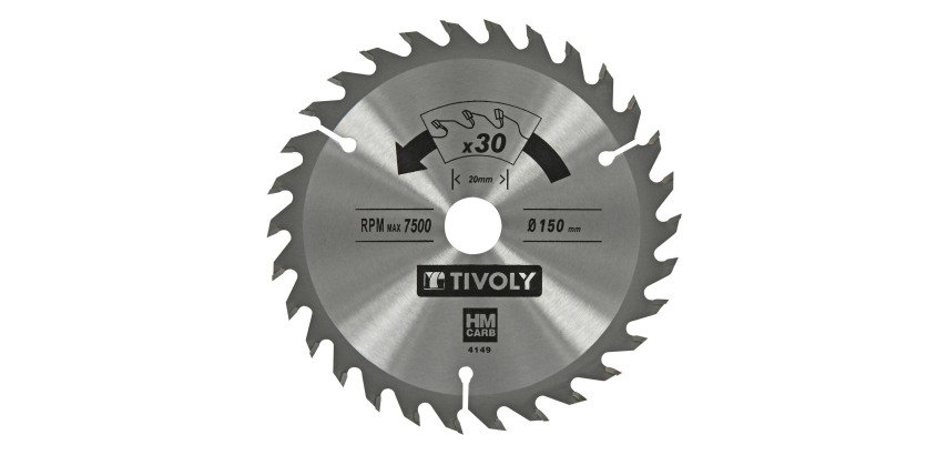Circular saw blade for wood Tivoly Ø 150 mm x 20 mm, 30 teeth