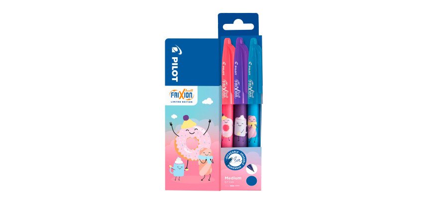 Stylo roller Pilot FriXion Ball Sweet Paradise - Pochette de 3
