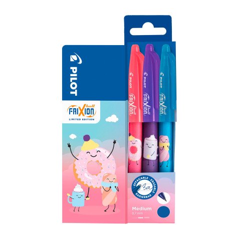 Stylo roller Pilot FriXion Ball Sweet Paradise - Pochette de 3
