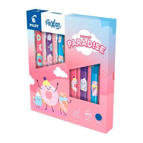 Stylo roller Pilot FriXion - Coffret  de 6 collector Seewt Paradise