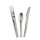 Set de couverts en inox avec serviette 3 plis - Lot de 50