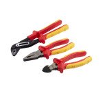 Jeu de 3 pinces isolées VDE 1000V : 1  universelle, 1 coupante et 1 multiprise