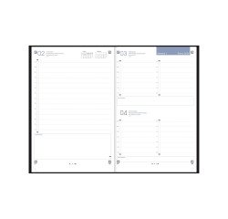 Agenda dia página A5 Minimal Oxford Negro