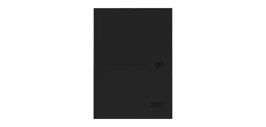Agenda semana vista 15x21 Minimal Oxford Negro