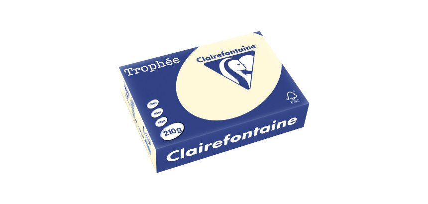 Cartulina A4 Clairefontaine 210 g Marfil- Paquete de 250