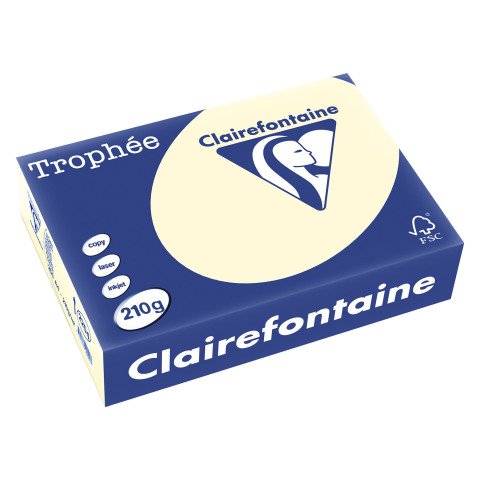 Cartulina A4 Clairefontaine 210 g Marfil- Paquete de 250
