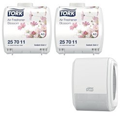 Deodorante Tork Constant Air Freshener floreale + dispenser a rilascio continuo