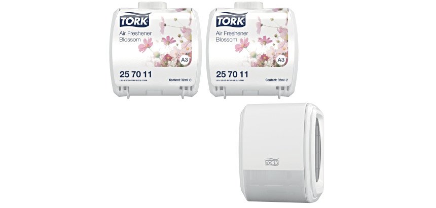 Deodorante Tork Constant Air Freshener floreale + dispenser a rilascio continuo