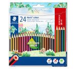 Crayon de couleur Staedlter Noris Colour 185 couleurs assorties - boite de 20 + 4 offerts